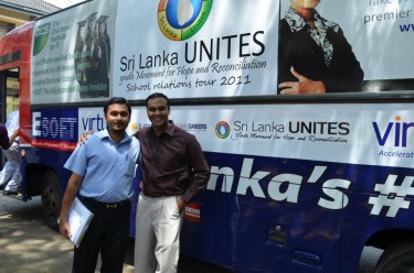 On the 'School Relationship Tour' across Sri Lanka. Image courtesy Sri Lanka Unites.