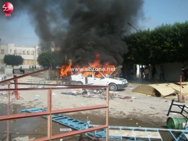 Post-election riots in Sidi Bouzid. Photo by SBZone