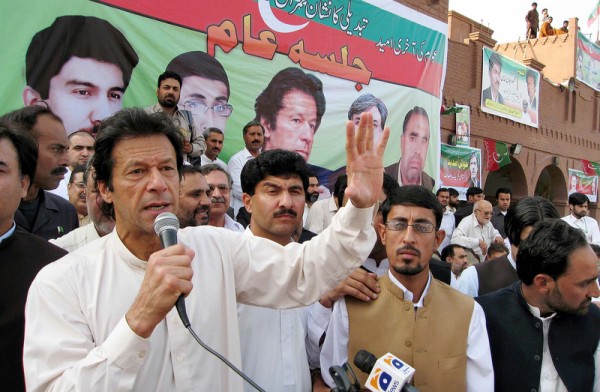 Imran Khan addresses public gathering