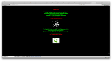 Defaced Charlie Hebdo website
