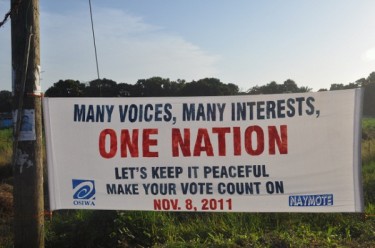 Many Voices, Many Interests, One Nation. Image courtesy of @liberiaelection.