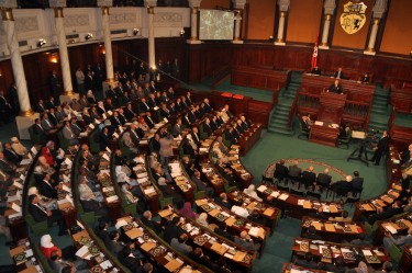 The inaugural session of Tunisia's democratically elected constituent assembly. Image by Ibtihel Zaatouri, copyright Demotix (22/11/11).