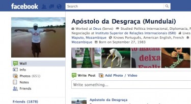 Profile of Apóstolo da Desgraça on Facebook