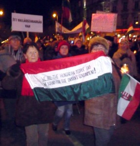 ‘We are the Hungarian people and we stand for Orbán's government!'. Photo by Redjade, used with permission.
