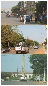 "Military moving around in Bissau". Photos by Aly Silva, used with permission.