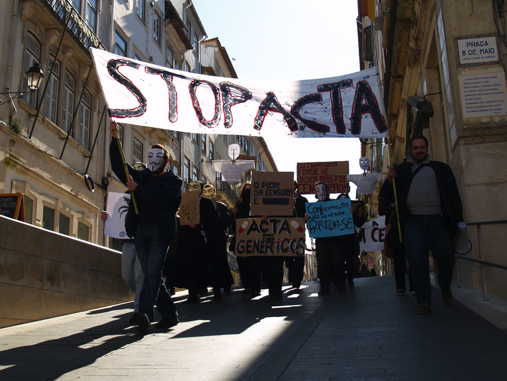 Protest in Coimbra. Photo sent anonymously (used with permission).