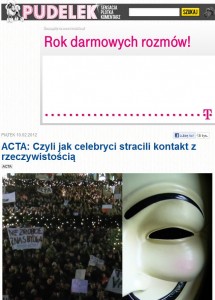The biggest Polish gossip portal decided to speak up for young people. Screenshot of http://pudelek.pl