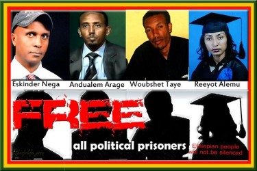 Facebook image calling for the release of all political prisoners. Image courtesy of Ethiopia Mitmita Facebook page.