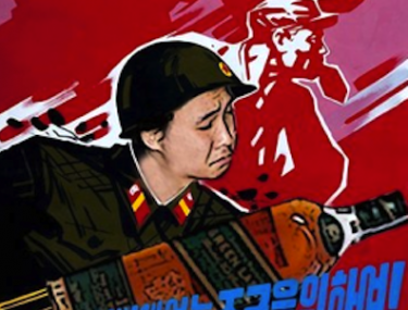 north korea soldier parody image