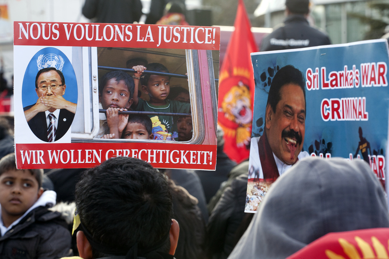 Thousands of Tamils from across Europe came to UN headquarters in Geneva to protest against war crimes in Sri Lanka. Image by Lee Harper. Copyright Demotix (5/3/2012)