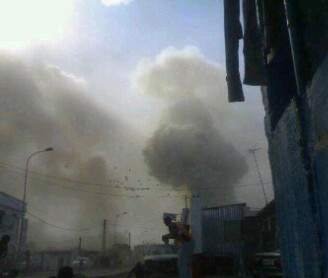 De tweede explosie in Brazzaville, foto van BaaRbieCaRteR op Twitter