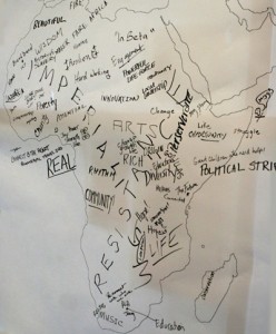 Карта на Адрика, тагната от участници на Баркамп Африка през октомври 2008, Манено Flickr