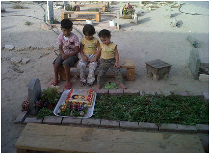 Children of AbdulRidha Buhamid who was killed by army on Feb 18, 2011. No investigation in his case and no compensation to his family. Photo credit: Bahrain Human Rights Centre