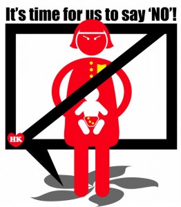 En Facebook-grupps bild “Say No to Mainland pregnant women giving birth in Hong Kong!”