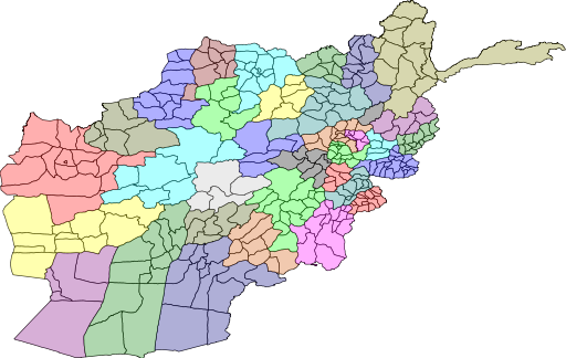 A map of Afghanistan's provinces and regions. Could a federal system hold them all together? From Wikimedia (CC BY-SA 3.0)