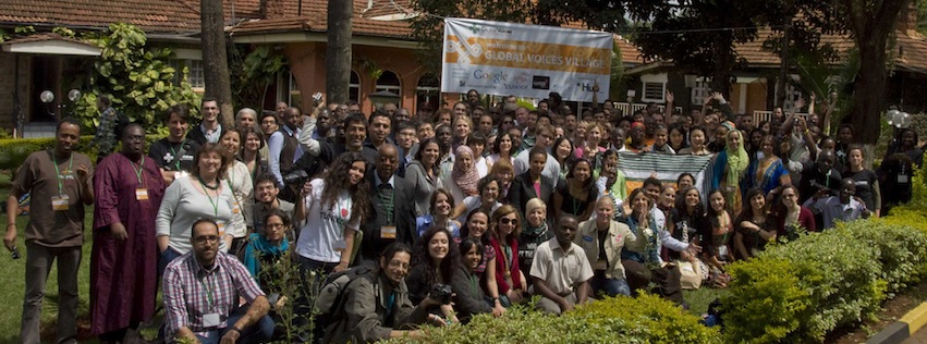 A group photo from the Global Voices Summit in Nairobi, Kenya.
