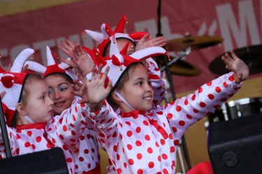Russian school children perform at Maslenitsa Festival, 26 February 2012 by David Mbiyu, copyright © Demotix.