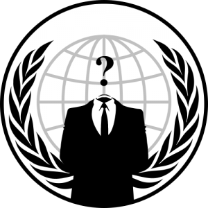 Emblema de Anonymous. El autor, Anonymous, ha hecho la imagen de dominio público.
