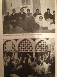 صورة فوتوغرافيّة شاركتها المفتاح على تويتر لإبراز النشاط الطلّابي في الجامعة الأمريكيّة في بيروت عام 1969