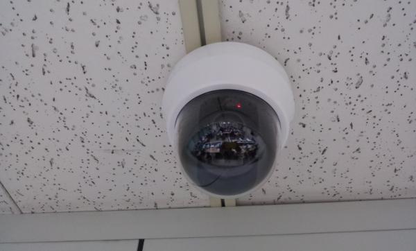 Image of new security camera. Twit pic by @saveourmbc, used with permission.
