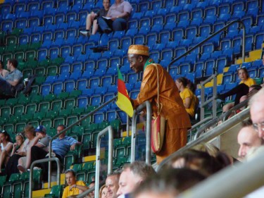 A Cameroonian fan at the London 2012 Olympics. Image by joncandy (CC BY-SA 2.0).
