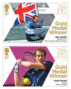 Sellos postales olímpicos del Royal Mail.