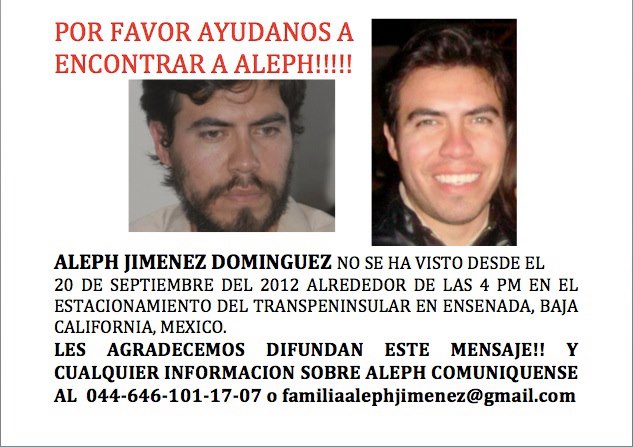 Image of Aleph Jiménez posted on the family's Facebook page