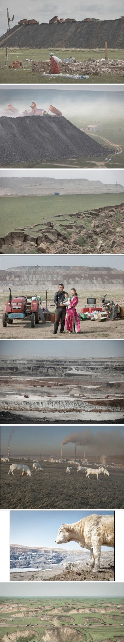Hulunbuir Grassland destroyed by coal mining activities. Baoyi's Weibo Photos.
