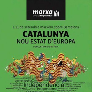 “Catalogna, nuovo Stato per l'Europa”. Poster per la manifestazione di massa dell'11 settembre.