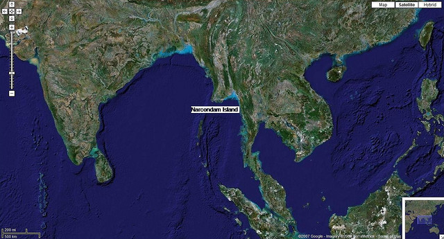 Narcondam Island - Google Locator Map