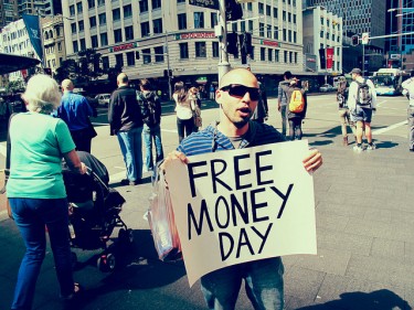 Free Money Day by @Donmacca on Flickr (CC-BY)