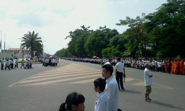 Cambodians were mourning the late King Sihanouk