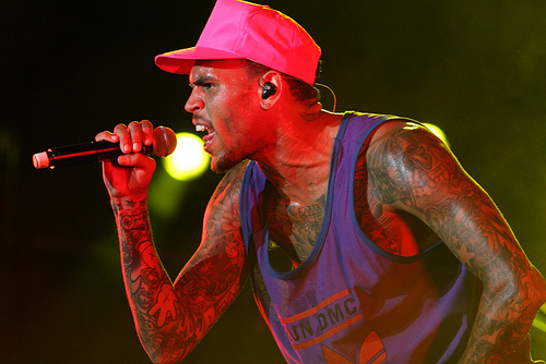 Chris Brown on stage. CC image by Eva Rinaldi Celebrity and Live Music Photographer.