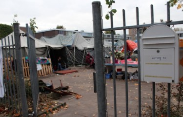 Entrance to refugee camp