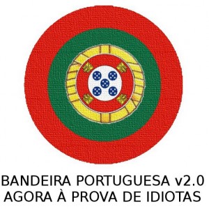 "Portuguese flag version 2.0 Now idiot proof". Image by Johny Jambalaya on Facebook (used with permission)