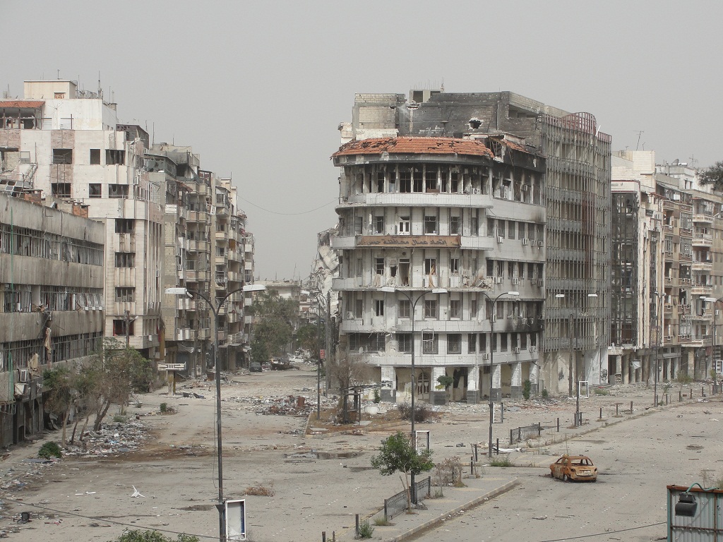 Siria - Homs - 21 ottobre 2012 - Distruzione seguita al bombardamento da parte delle forze di Assad