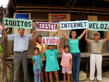 "Iquitos needs fast Internet...HELP!" Photo shared by Patricia Vela on Facebook.