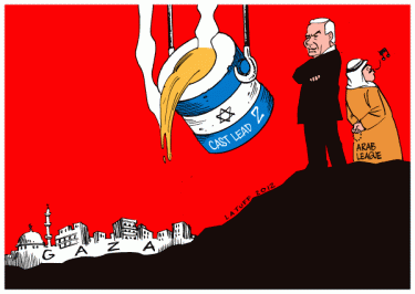 Brazilian Carlos Latuff shares this cartoon on the latest Gaza-Israel conflict