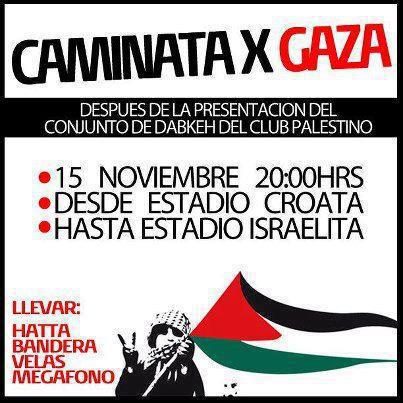 Call to protest in favor of Gaza, shared via social networks.