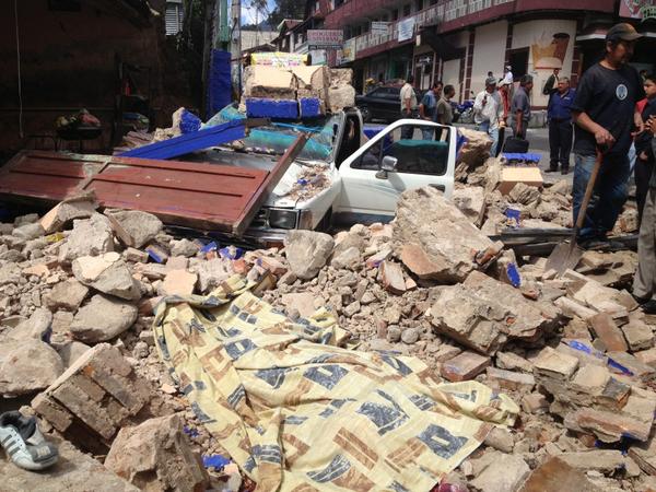 San Marcos in Guatemala na de aardbeving