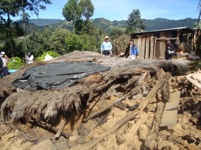 House destroyed in Huitancito, Huitán