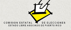 Logo of the State Elections Commission of Puerto Rico.