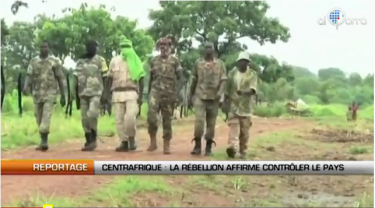 Screenshot from Al Qarra TV's  report on Rebels in CAR posted on Youtube