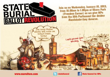 Poster for the #BallotRevolution: Uploaded by Twitter user @bonifacemwangi