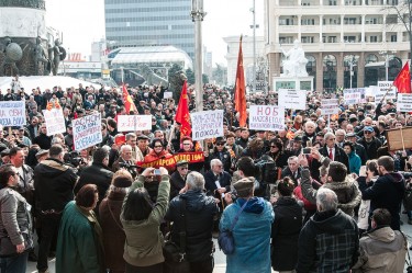 Anti-Fascist Protest in Skopje, Macedonia