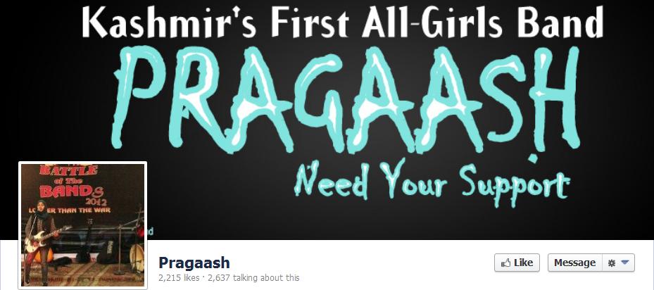 Screenshot einer Facebook-Seite zur Unterstützung von Pragaash