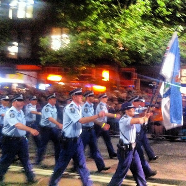 Sydney Mardi Gras police contingent 2013