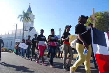 Dominican youth of Haitian ancestry protesting for their rights. Used with permission.