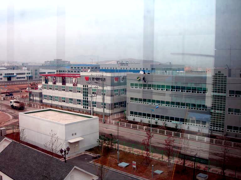 Modell Industriekomplex (Fabriken) in der Kaesong Industrieregion, Nordkorea