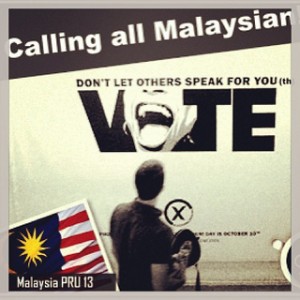 A poster reminding Malaysian citizens to vote. Photo from Flickr page of  niezam sandakan 